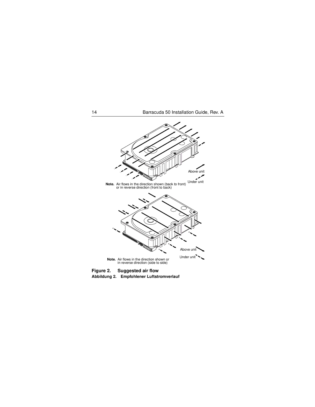 Seagate ST150176LW/LC manual Suggested air flow 