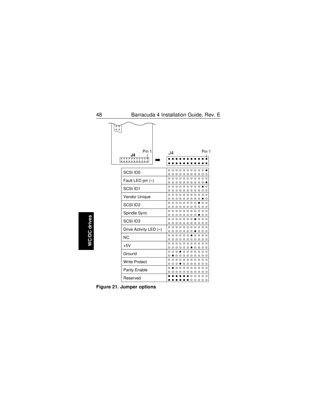 Seagate ST15150W/WD/WC, ST15150N/ND/DC manual Jumper options 