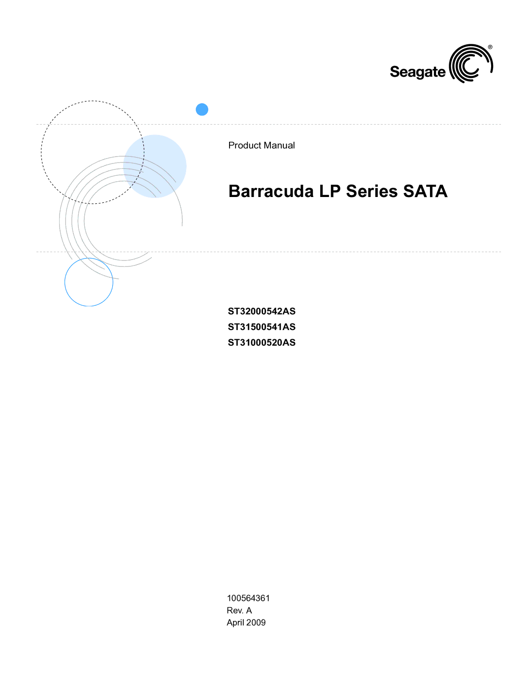 Seagate manual Barracuda LP Series Sata, ST32000542AS ST31500541AS ST31000520AS 
