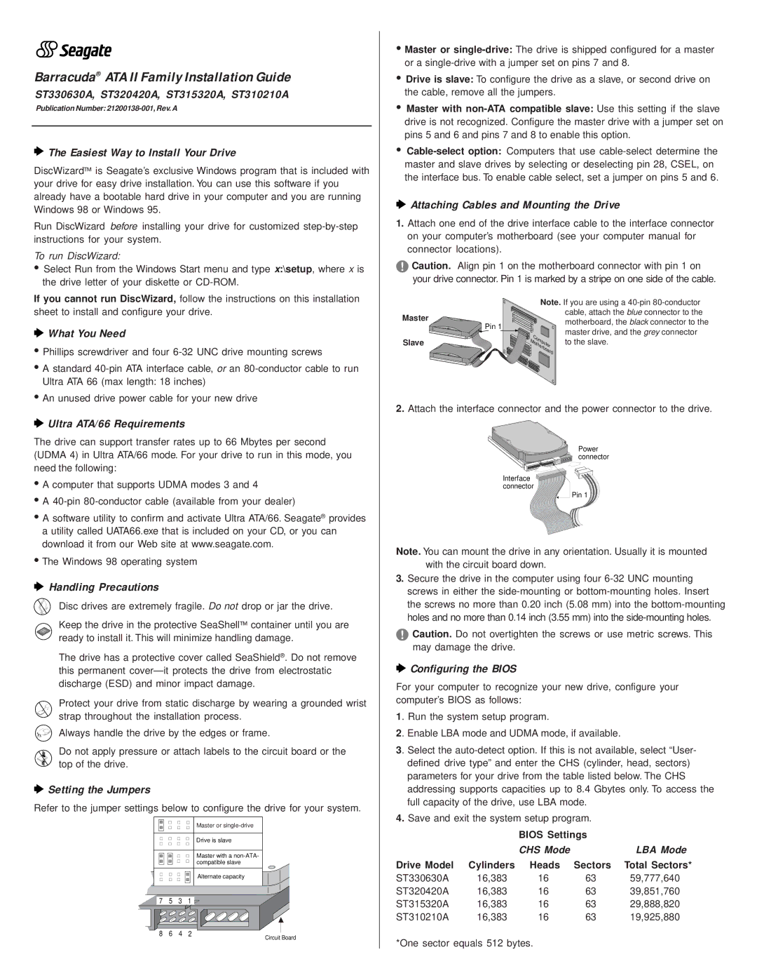 Seagate manual ST330630A, ST320420A, ST315320A, ST310210A, Easiest Way to Install Your Drive, What You Need 