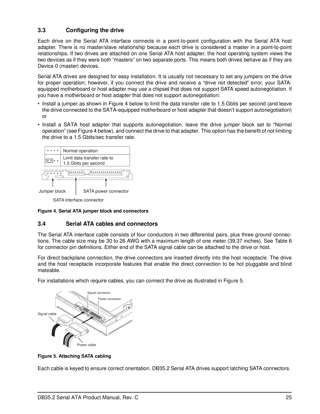 Seagate ST3500841SCE, ST3120213SCE, ST3160212SCE, ST3250824SCE manual Configuring the drive, Serial ATA cables and connectors 