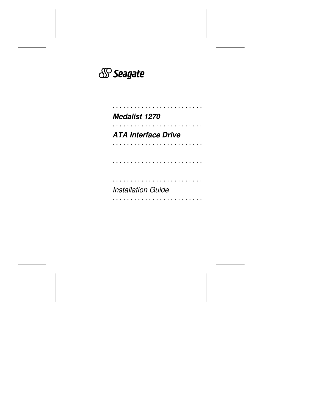 Seagate ST31270A manual Medalist ATA Interface Drive 