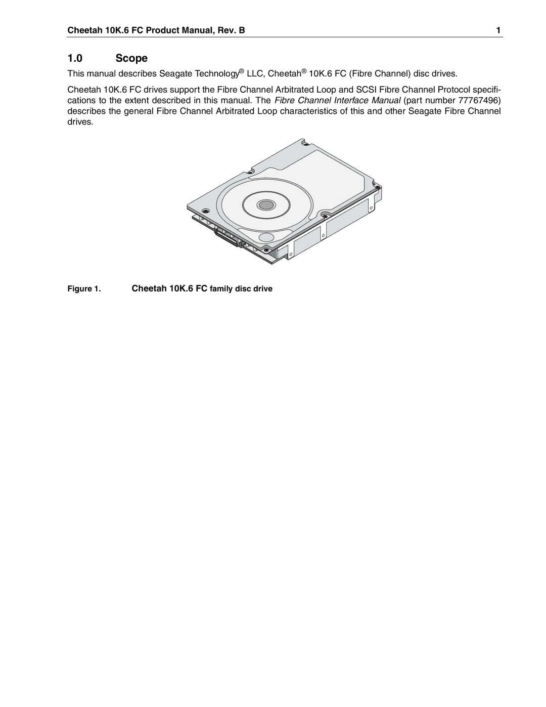 Seagate ST373307FC, ST3146807FC, ST336607FC manual Scope, Cheetah 10K.6 FC family disc drive 