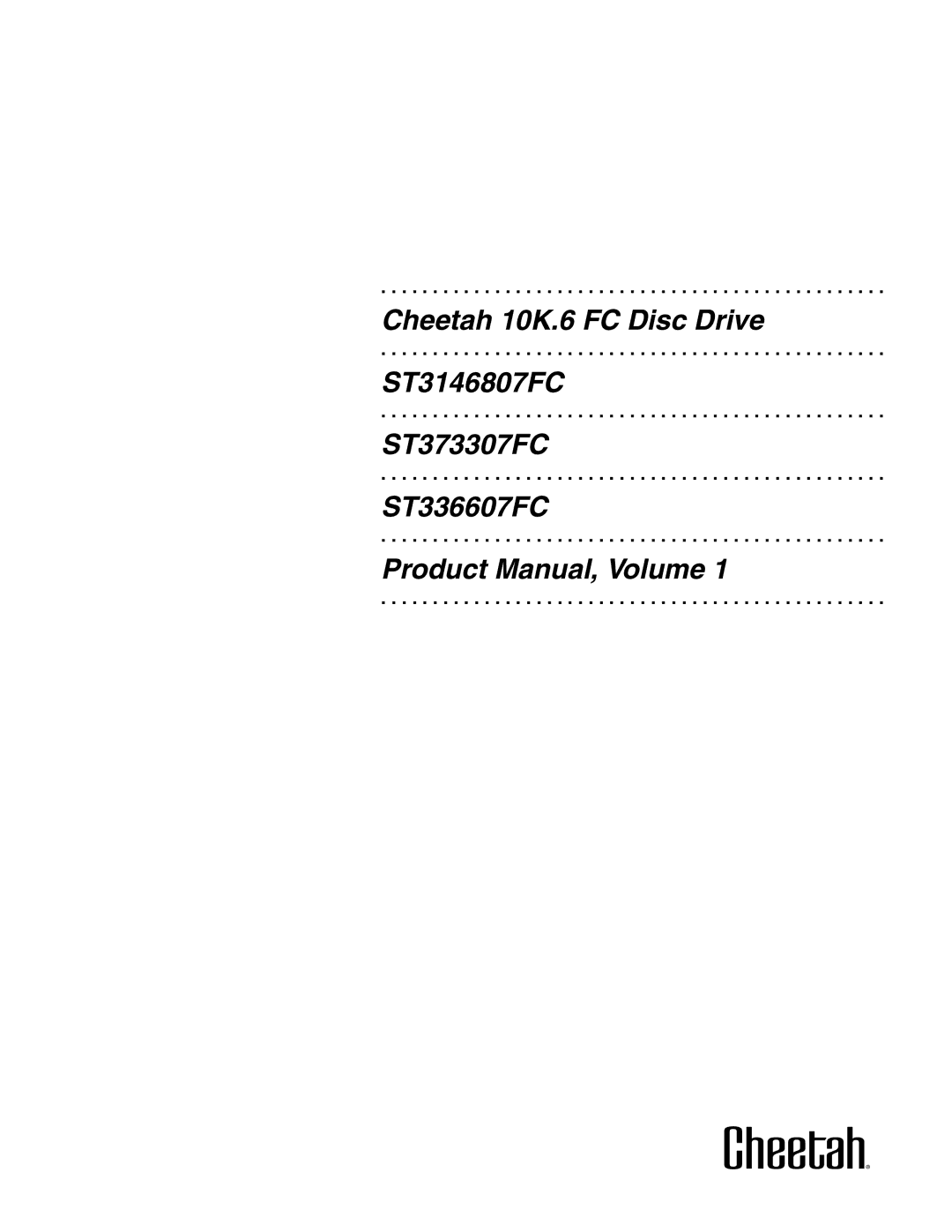 Seagate ST3146807FC, ST336607FC, ST373307FC manual 