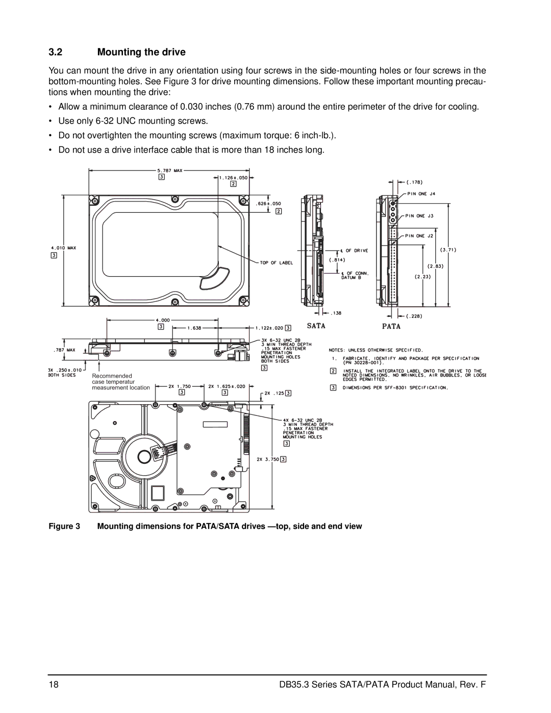 Seagate ST3160215SCE, ST3160215ACE, ST380215ACE, ST380215SCE manual Mounting the drive 