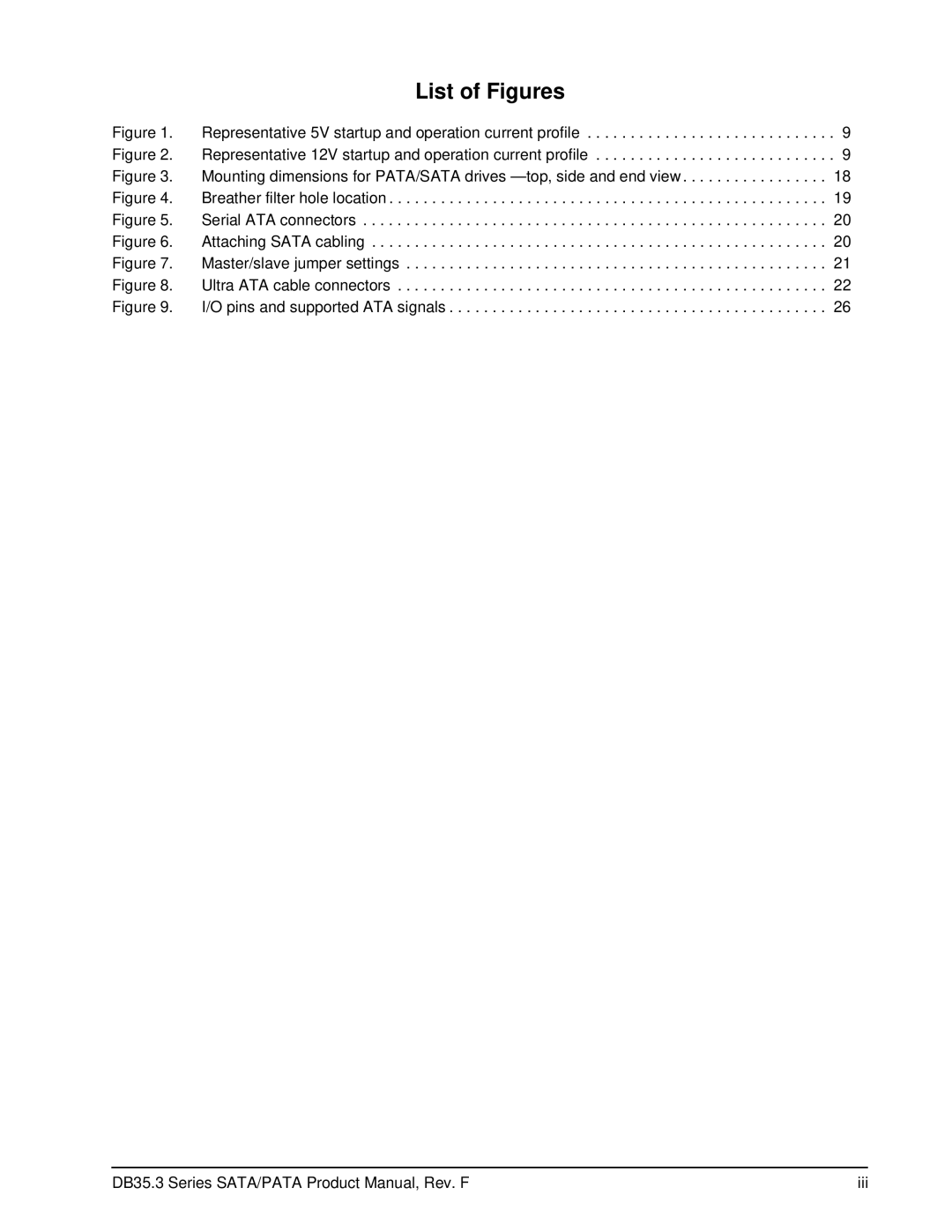 Seagate ST3160215ACE, ST3160215SCE, ST380215ACE, ST380215SCE manual List of Figures 