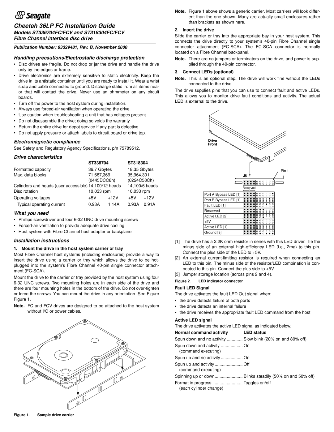 Seagate ST336704FC/FCV installation instructions Handling precautions/Electrostatic discharge protection, What you need 