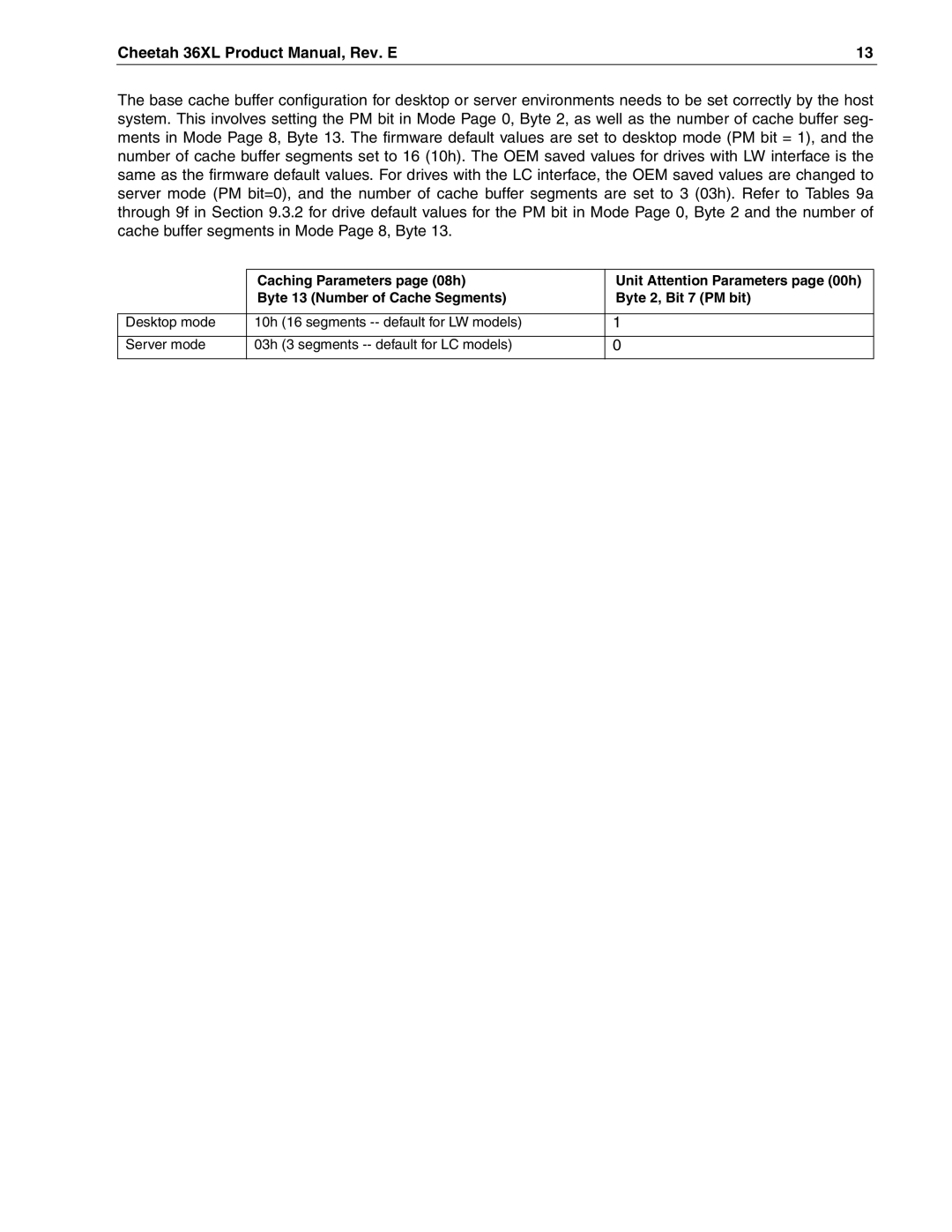 Seagate ST336705LW/LC, ST318405LW/LC, ST39205LW/LC manual Cheetah 36XL Product Manual, Rev. E 