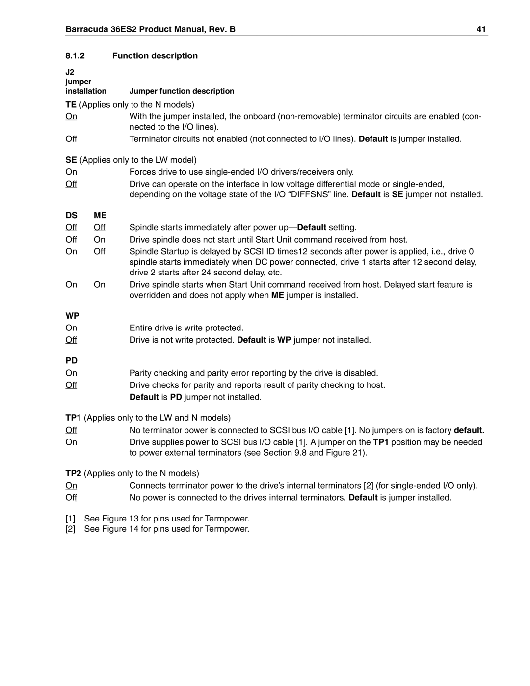 Seagate ST336918N, ST318418N, ST318438LW, ST336938LW manual Barracuda 36ES2 Product Manual, Rev. B Function description 