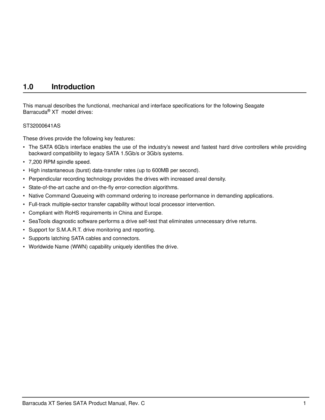 Seagate ST32000641AS manual Introduction 