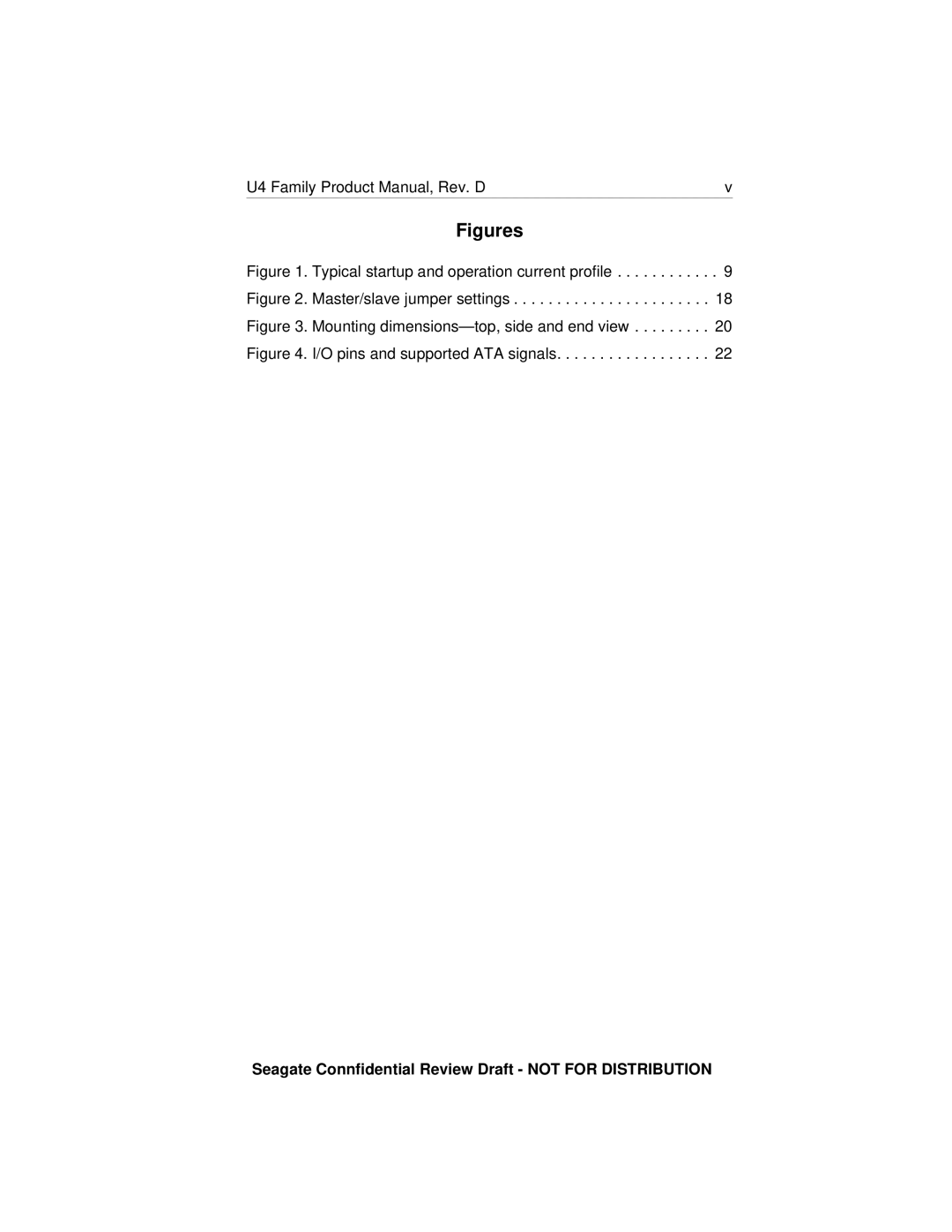 Seagate ST34311A, ST32112A, ST38421A, ST36421A manual Figures, Seagate Connfidential Review Draft not for Distribution 