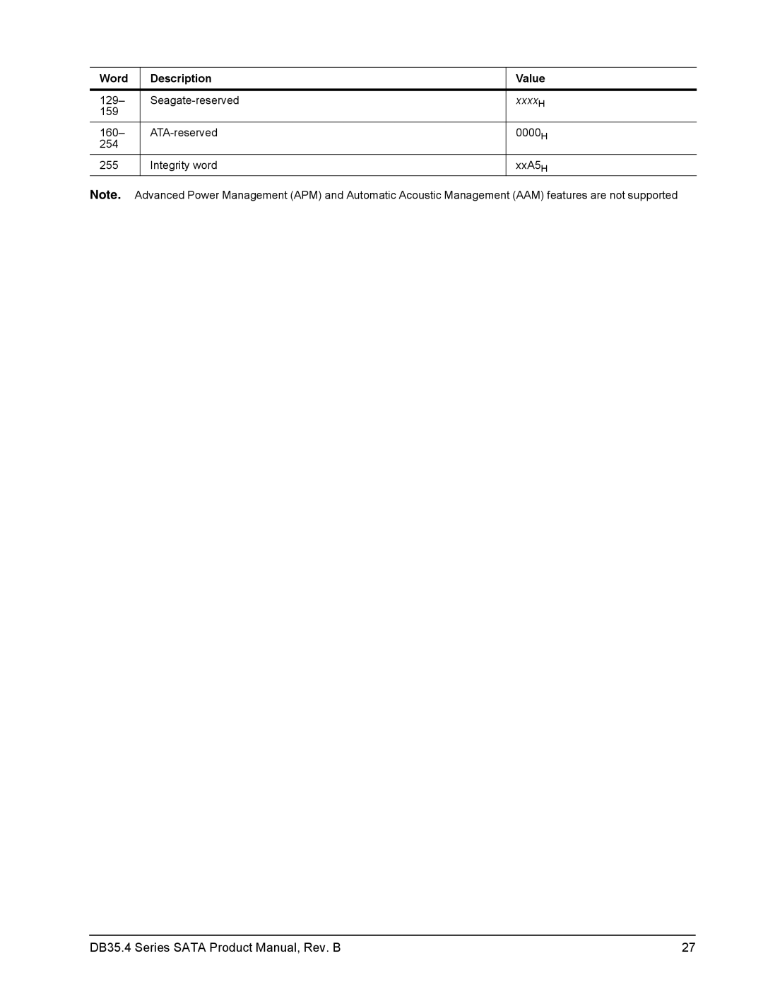 Seagate ST3250310CS manual Seagate-reserved 