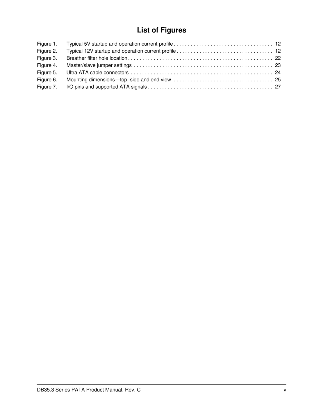 Seagate ST3320820ACE, ST3250820ACE, ST3300820ACE, ST3750840ACE, ST3400820ACE, ST3500830ACE manual List of Figures 