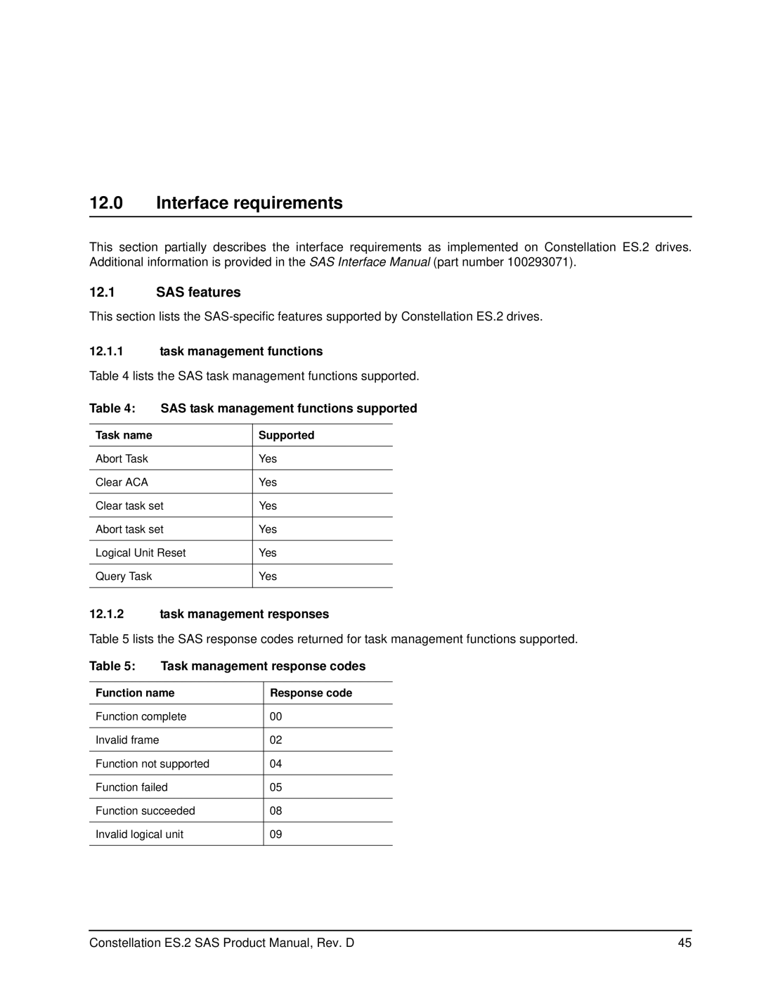 Seagate ST33000651SS, ST33000652SS, ST33000650SS manual Interface requirements, SAS features 