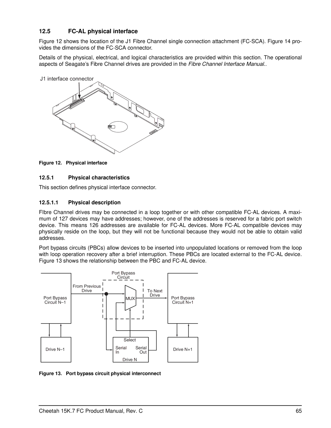 Seagate ST3600857FC, ST3300557FC, ST3300457FC manual FC-AL physical interface, Physical characteristics, Physical description 