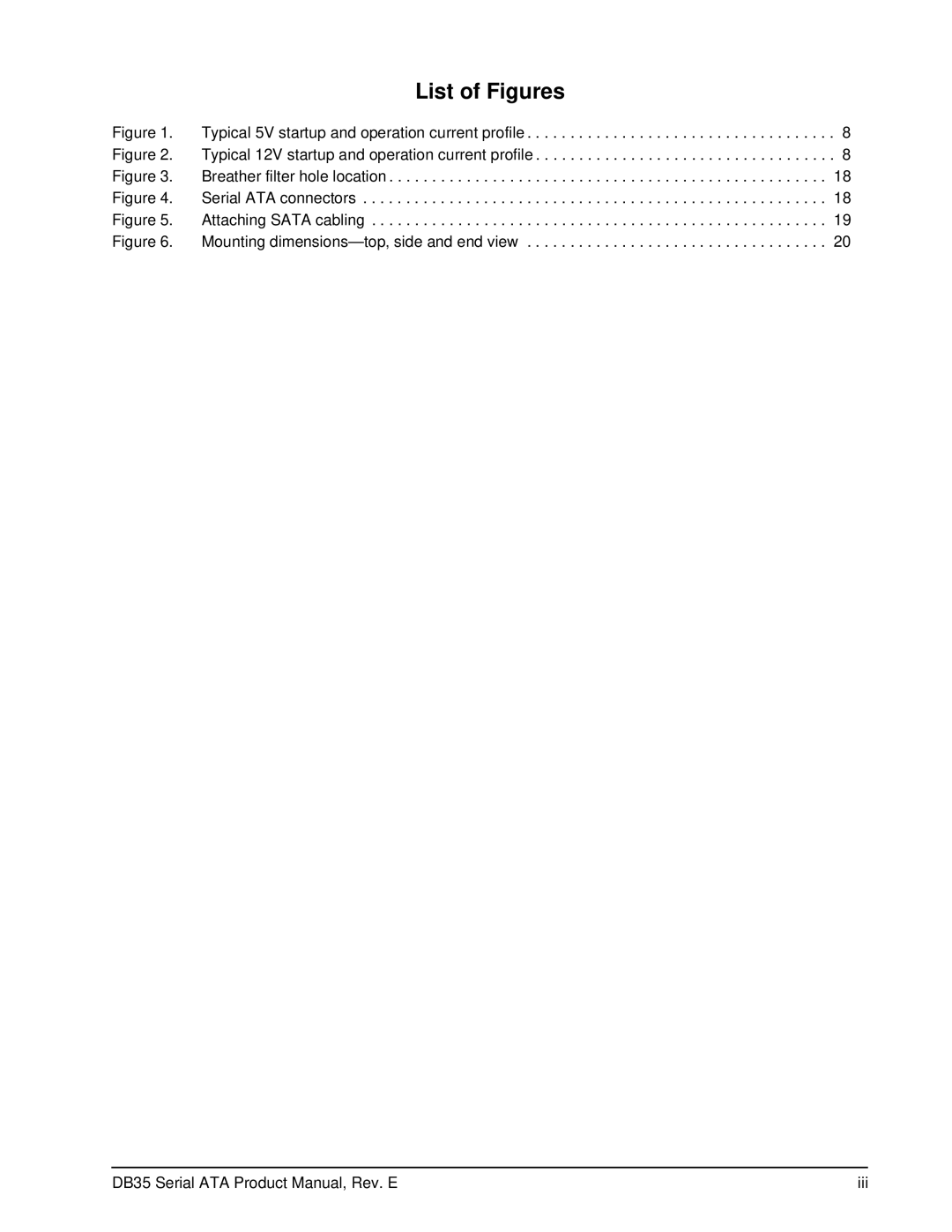 Seagate ST3400832SCE, ST3300831SCE, ST3250823SCE, ST3200826SCE manual List of Figures 