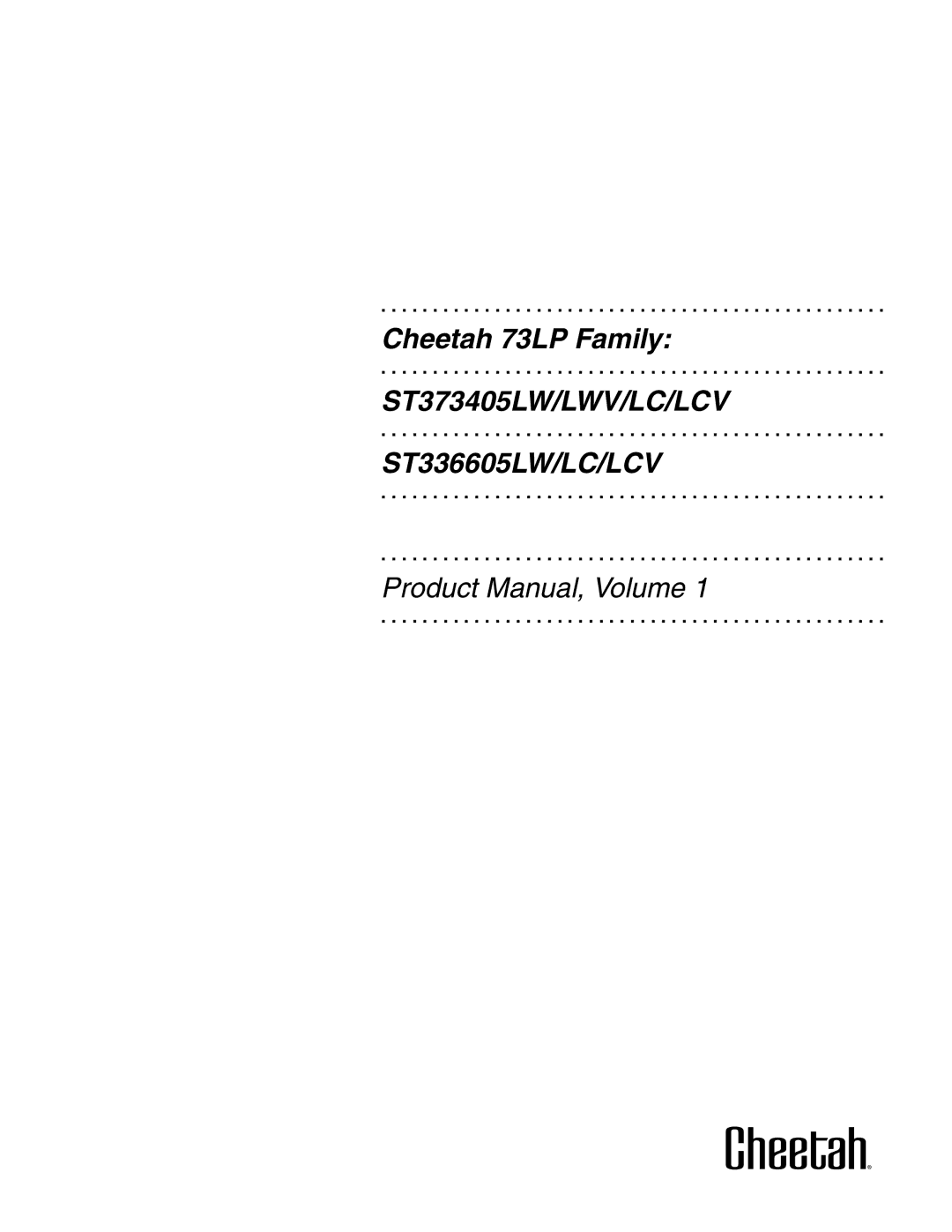 Seagate manual ST373405LW/LWV/LC/LCV ST336605LW/LC/LCV 