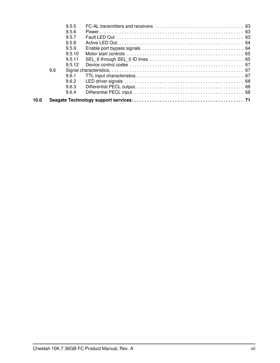 Seagate ST336807FC manual Seagate Technology support services 