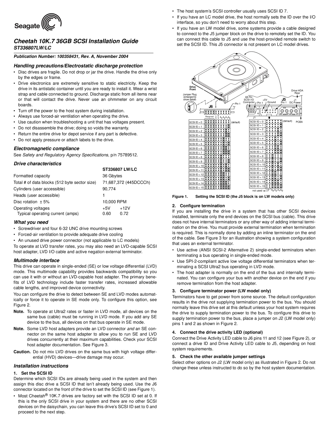 Seagate ST336807LW/LC installation instructions Handling precautions/Electrostatic discharge protection, What you need 