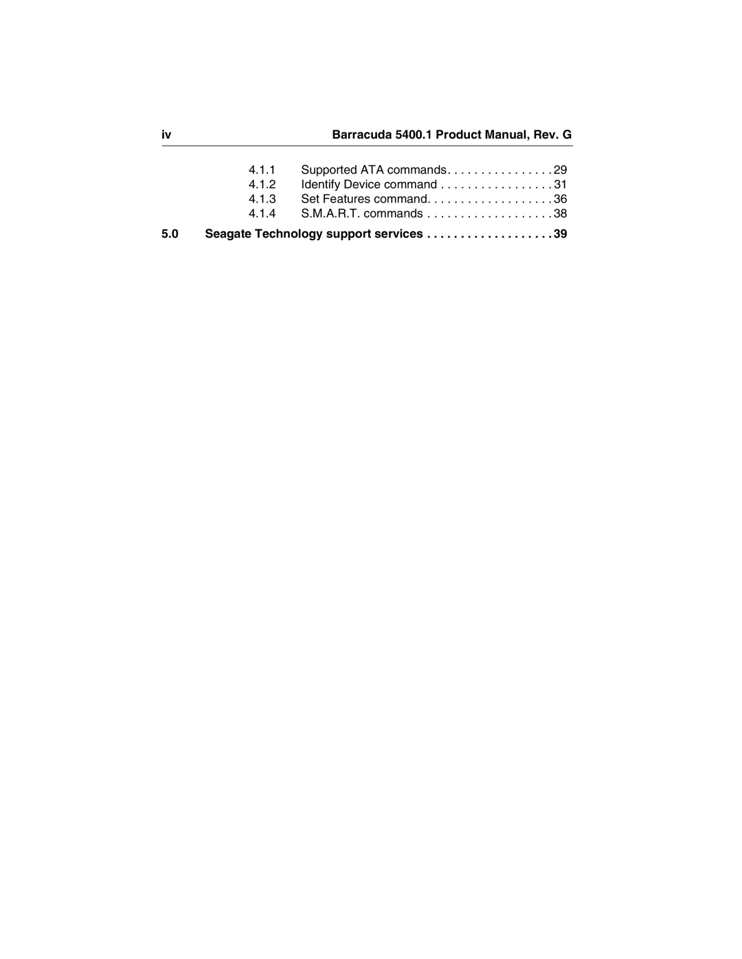 Seagate ST340015ACE manual Barracuda 5400.1 Product Manual, Rev. G, Seagate Technology support services 