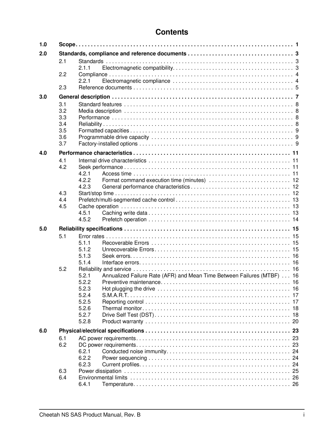 Seagate ST3400755SS manual Contents 