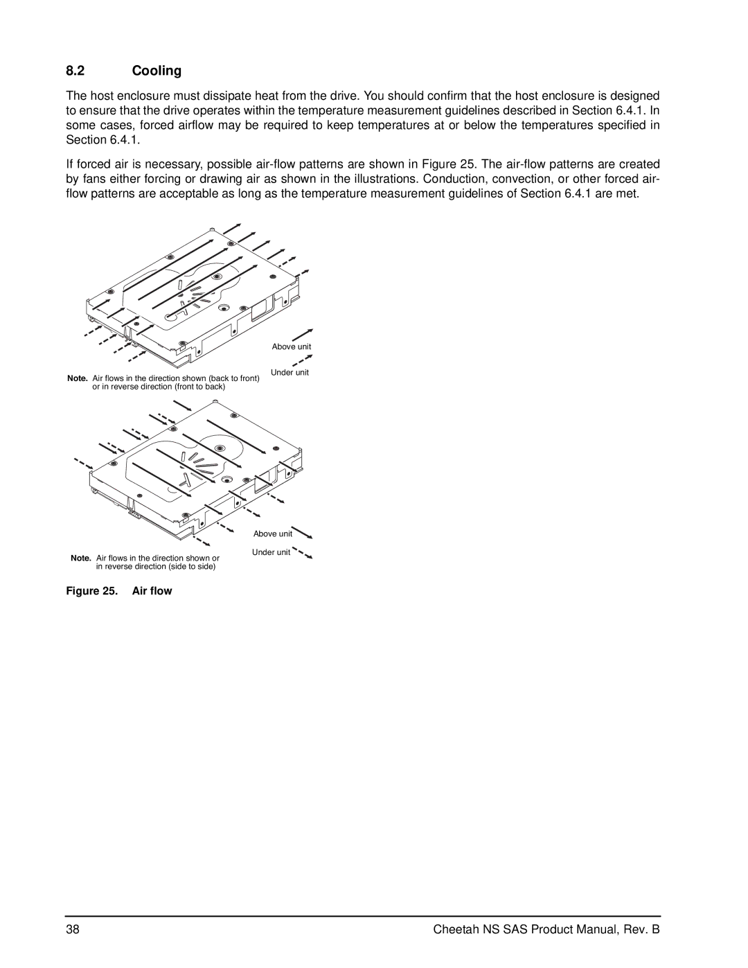 Seagate ST3400755SS manual Cooling, Air flow 
