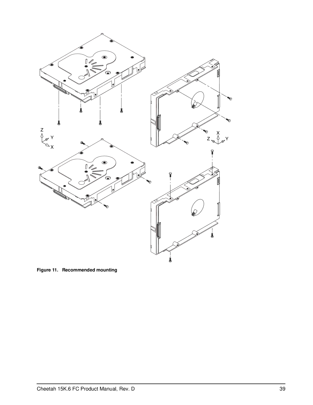 Seagate ST3450856FC manual Recommended mounting 