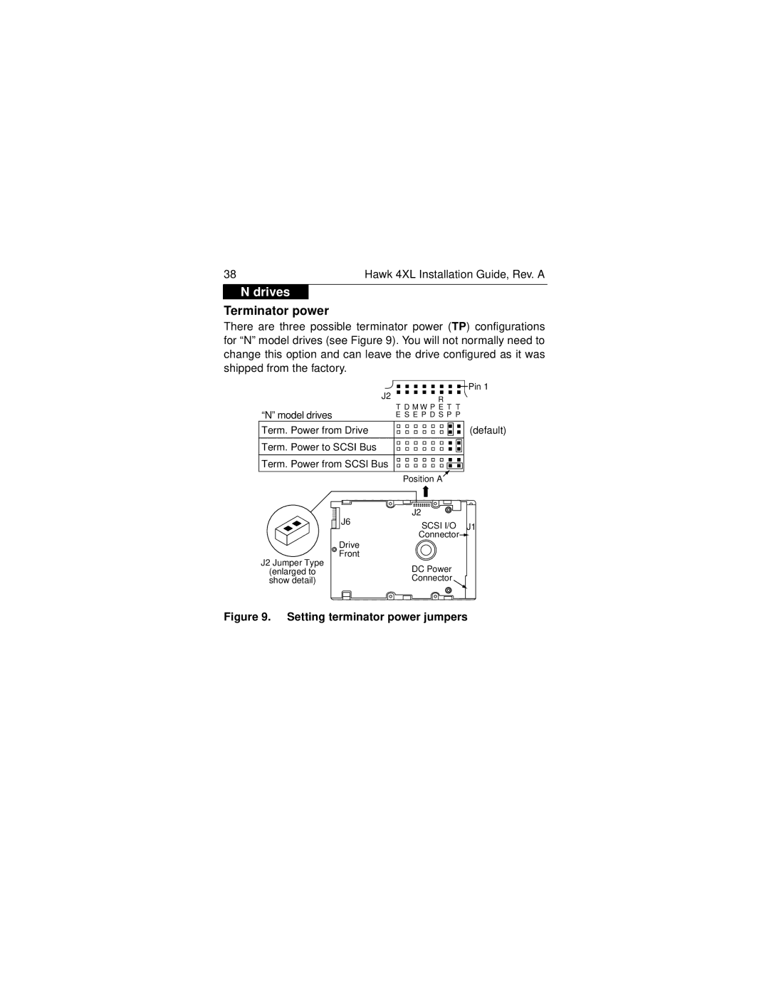 Seagate ST34555N/W manual Setting terminator power jumpers 