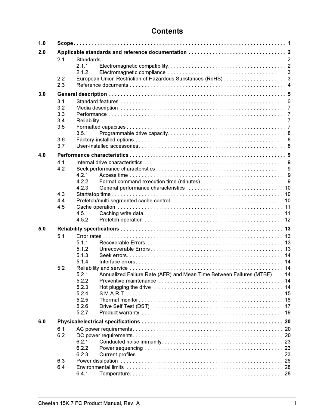 Seagate ST3600057FC manual Contents 