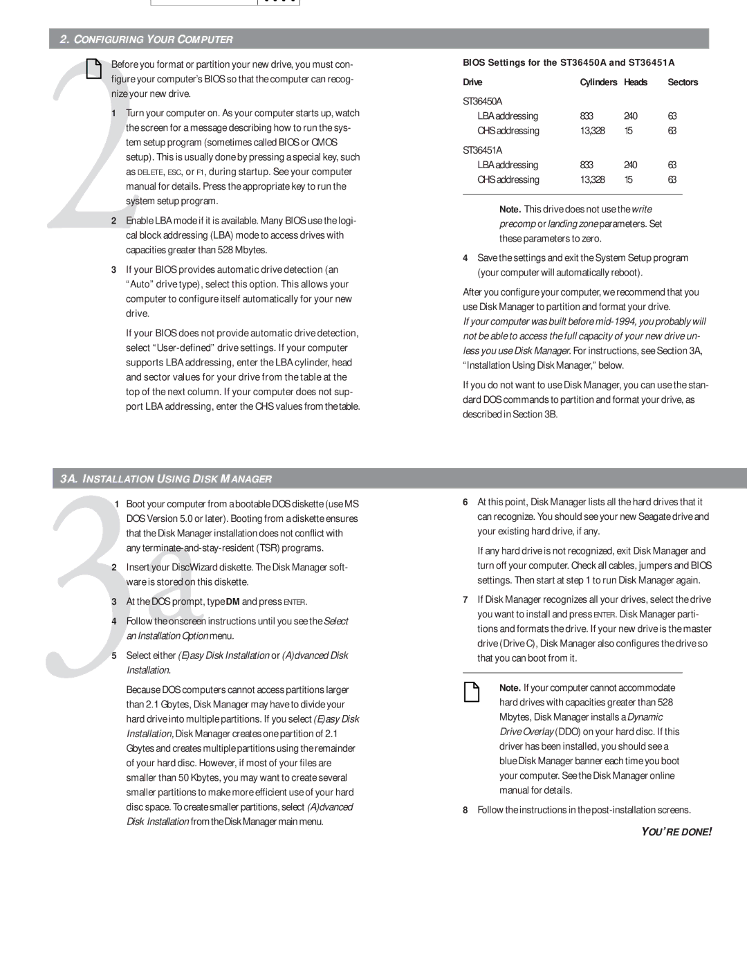 Seagate ST36451A, ST36450A manual Configuring Your Computer, Heads 