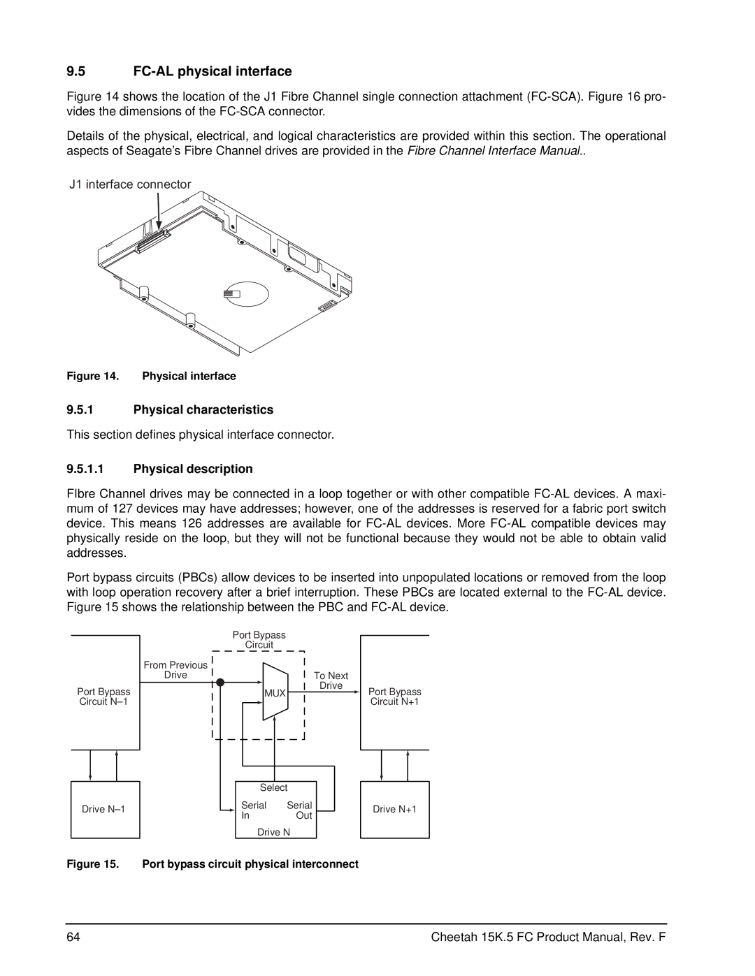 Seagate ST373453LC manual FC-AL physical interface, Physical characteristics, Physical description 