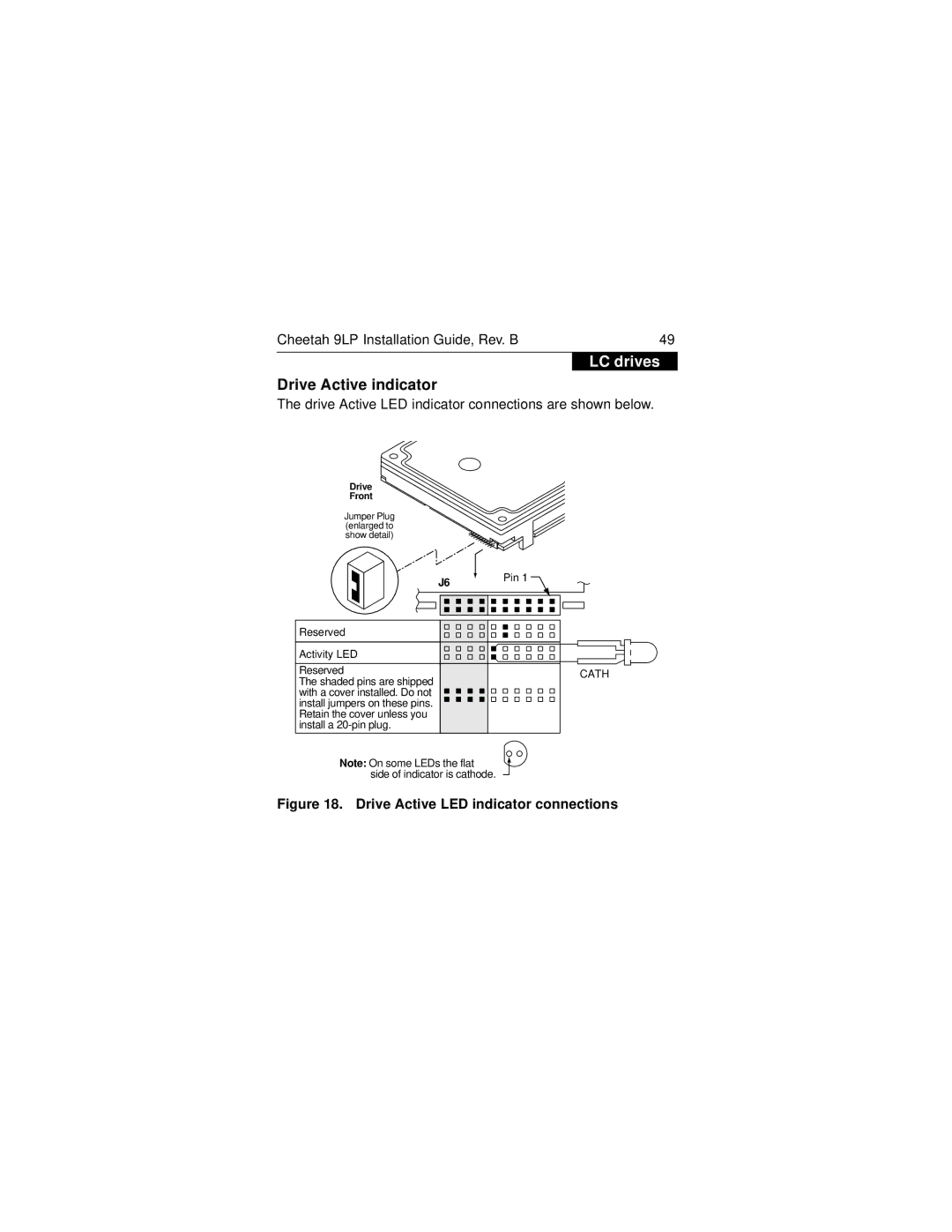 Seagate ST34502LW/LC, ST39102LW/LC manual Drive Active indicator 