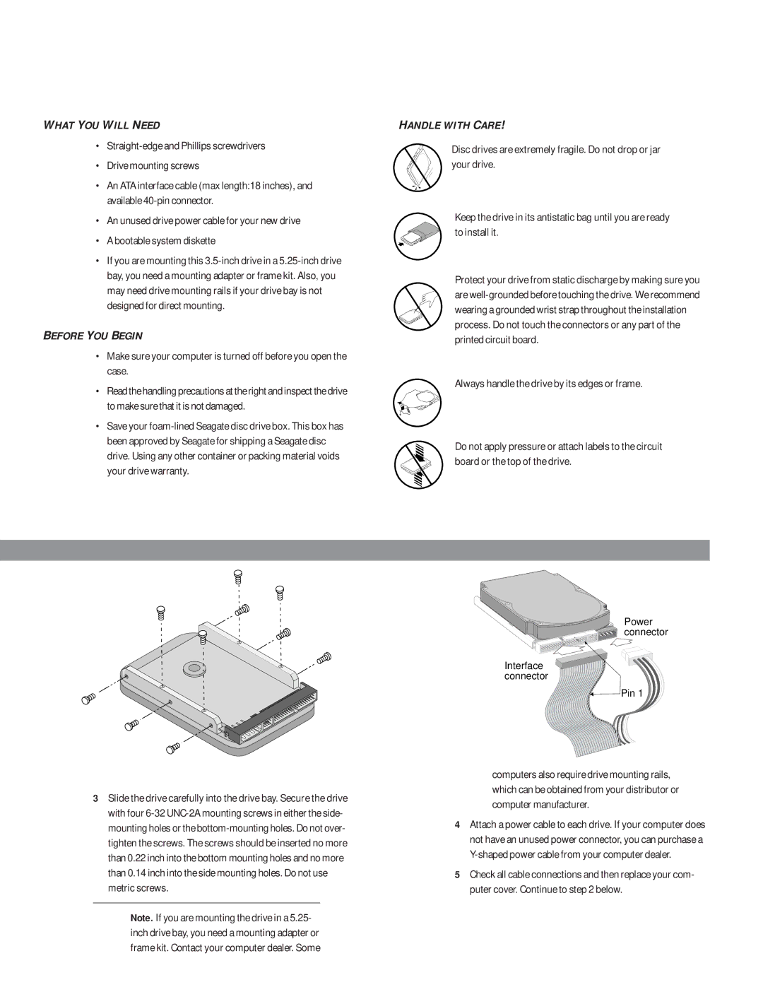 Seagate ST34520A, ST39140A, ST36530A manual What YOU will Need 