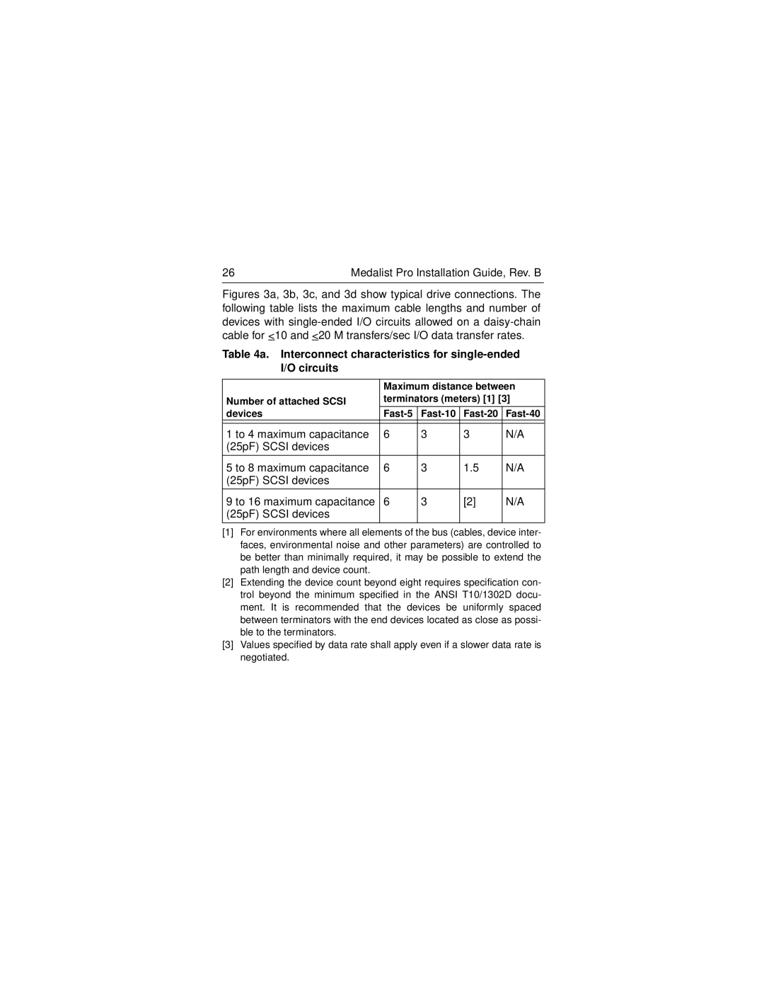 Seagate ST36530N/W/WC, ST39140N/W/WC/LW/LC, ST34520N/W/WC/LW/LC Interconnect characteristics for single-ended I/O circuits 