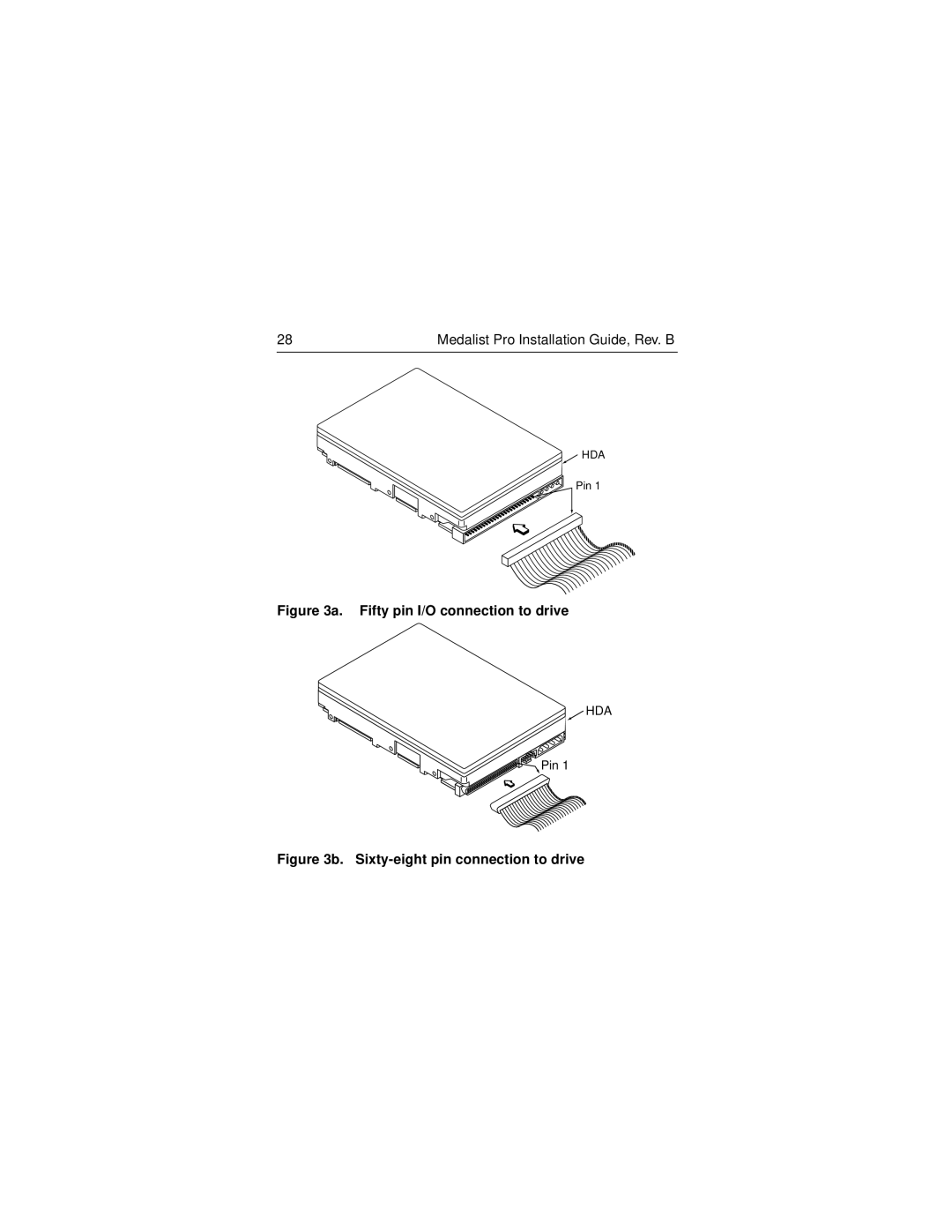 Seagate ST39140N/W/WC/LW/LC, ST36530N/W/WC, ST34520N/W/WC/LW/LC manual Fifty pin I/O connection to drive 