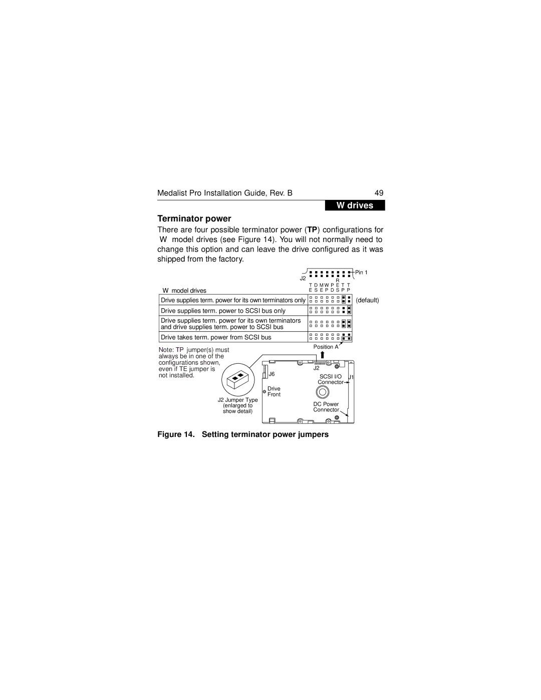 Seagate ST39140N/W/WC/LW/LC, ST36530N/W/WC, ST34520N/W/WC/LW/LC manual Terminator power 