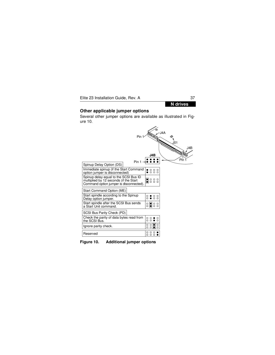 Seagate ST423451N/W/WD manual Other applicable jumper options, Additional jumper options 