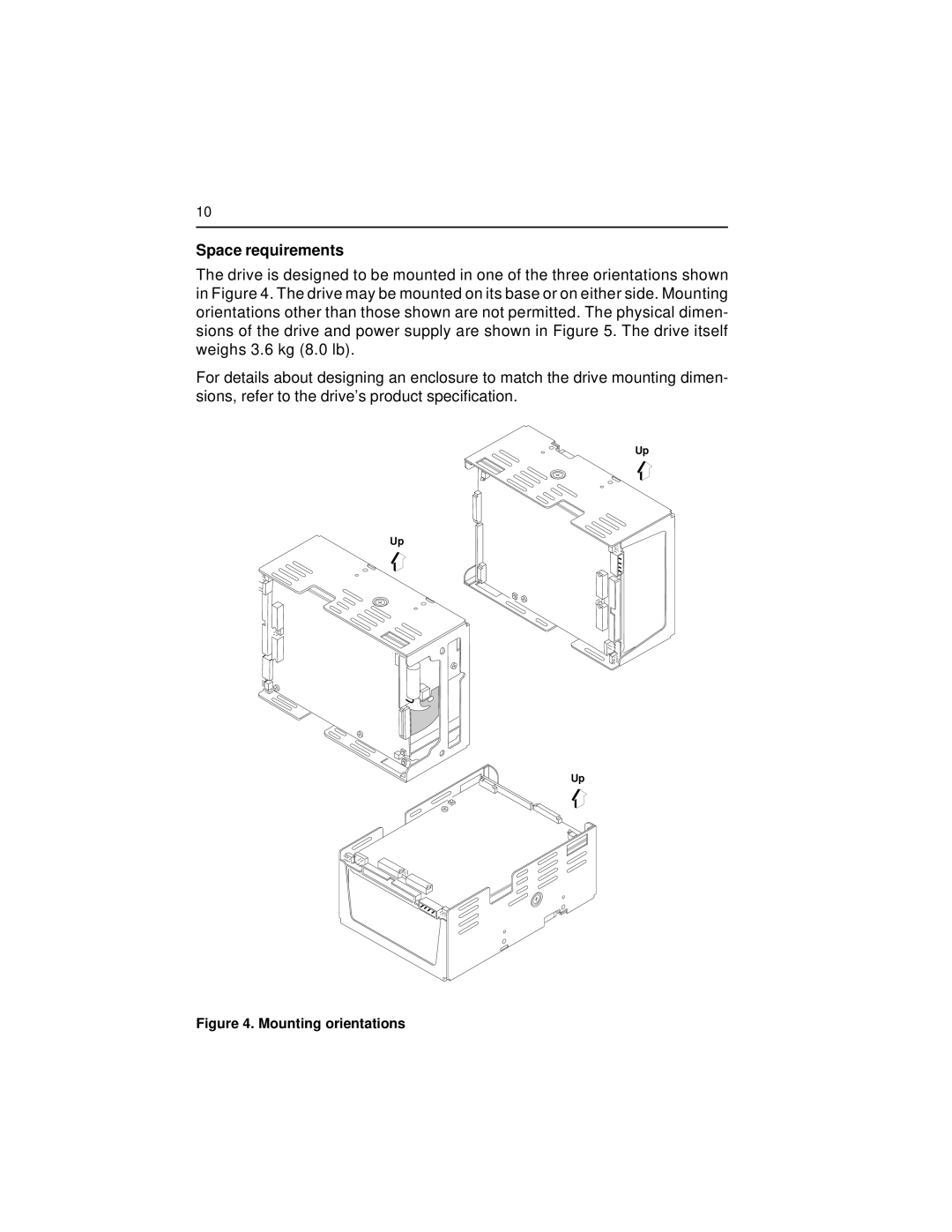 Seagate ST43400N/ND user manual Space requirements, Mounting orientations 