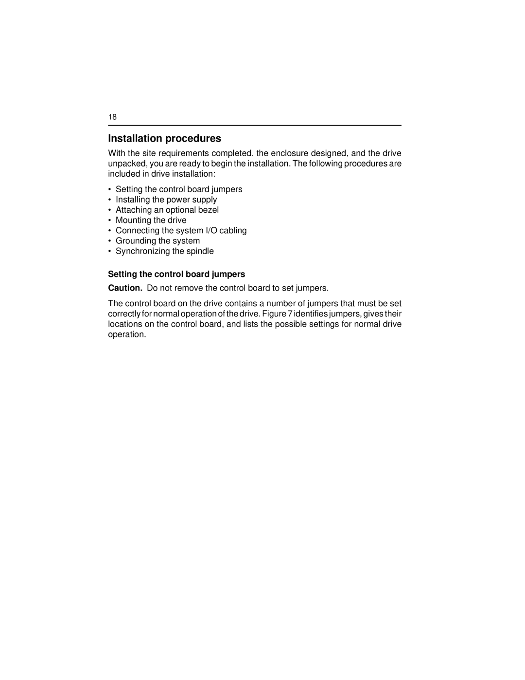 Seagate ST43400N/ND user manual Installation procedures, Setting the control board jumpers 