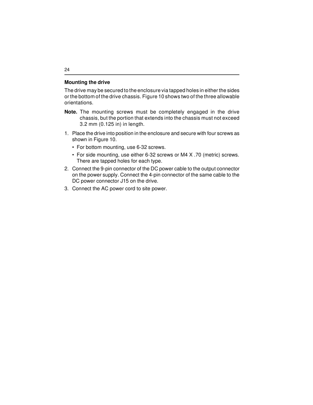 Seagate ST43400N/ND user manual Mounting the drive 