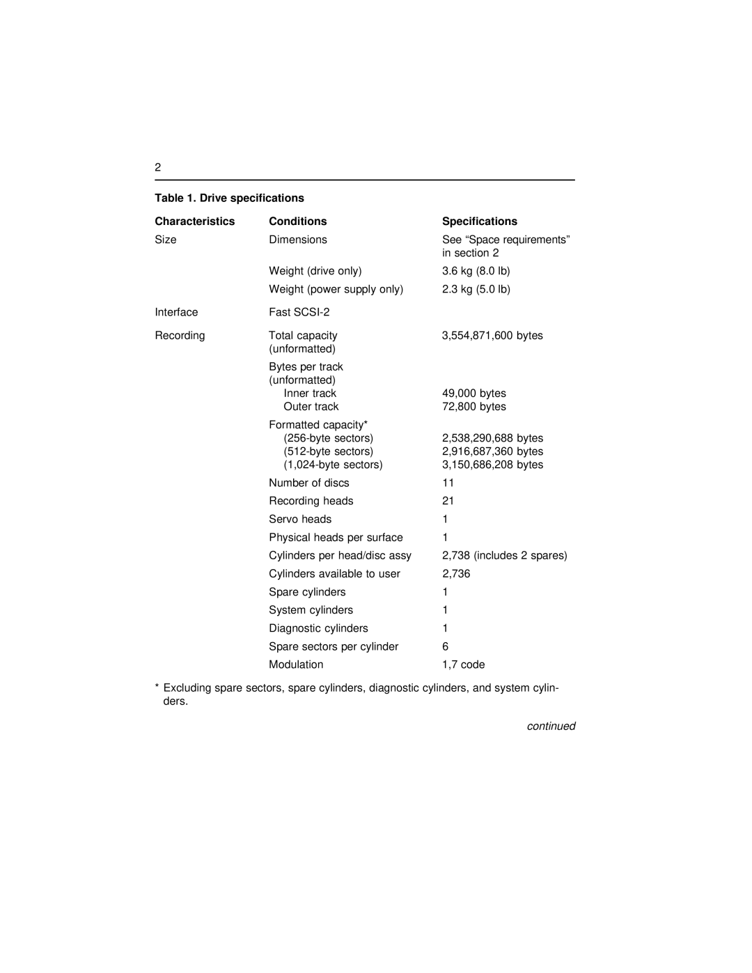 Seagate ST43400N/ND user manual Size Dimensions 