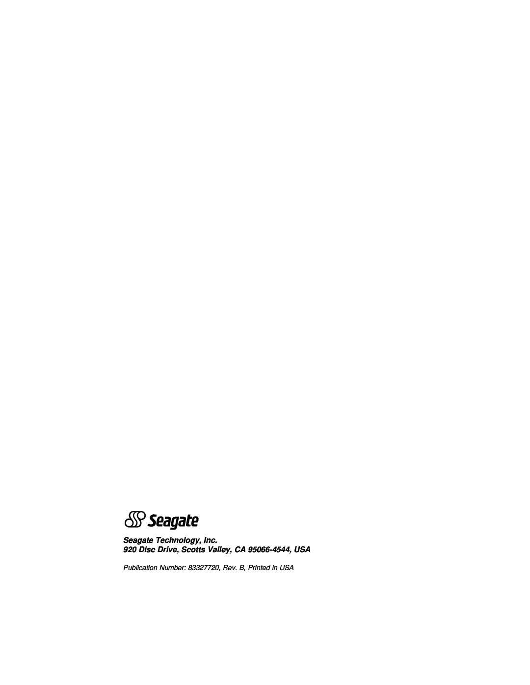 Seagate ST43402ND, ST43401N/ND user manual Seagate Technology, Inc, Disc Drive, Scotts Valley, CA 95066-4544, USA 