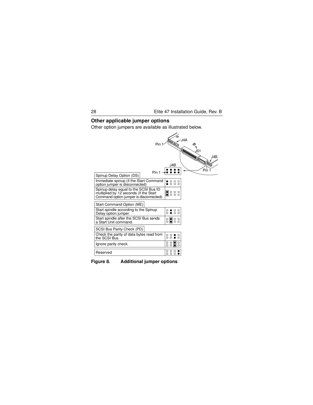 Seagate ST446452W manual Other applicable jumper options, Additional jumper options 