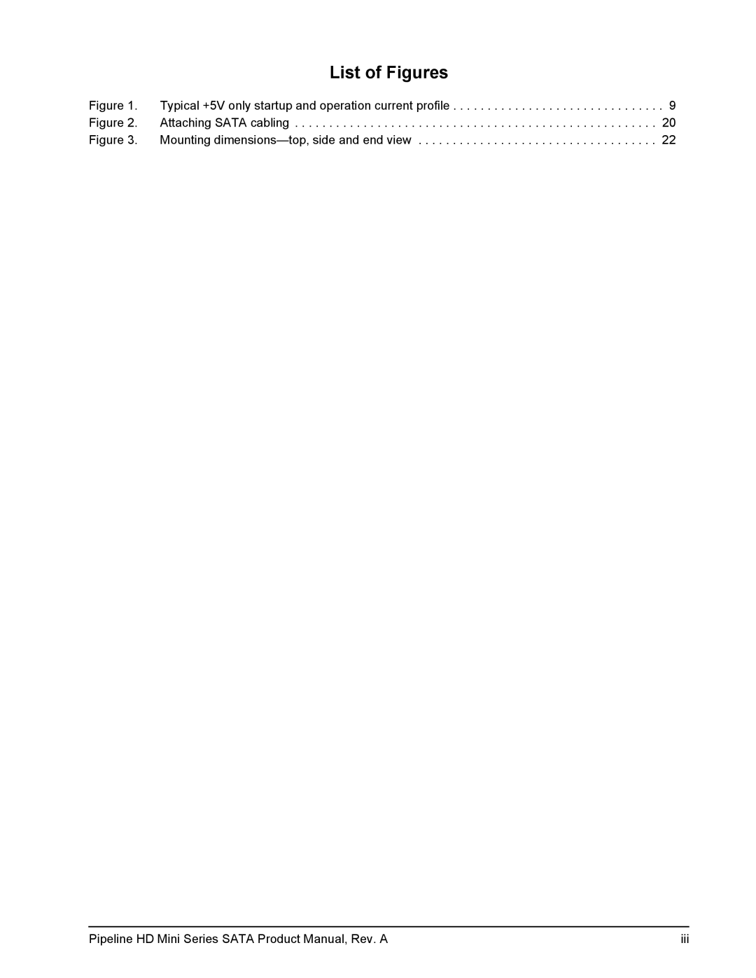 Seagate ST9250311CS, ST91603110CS manual List of Figures 