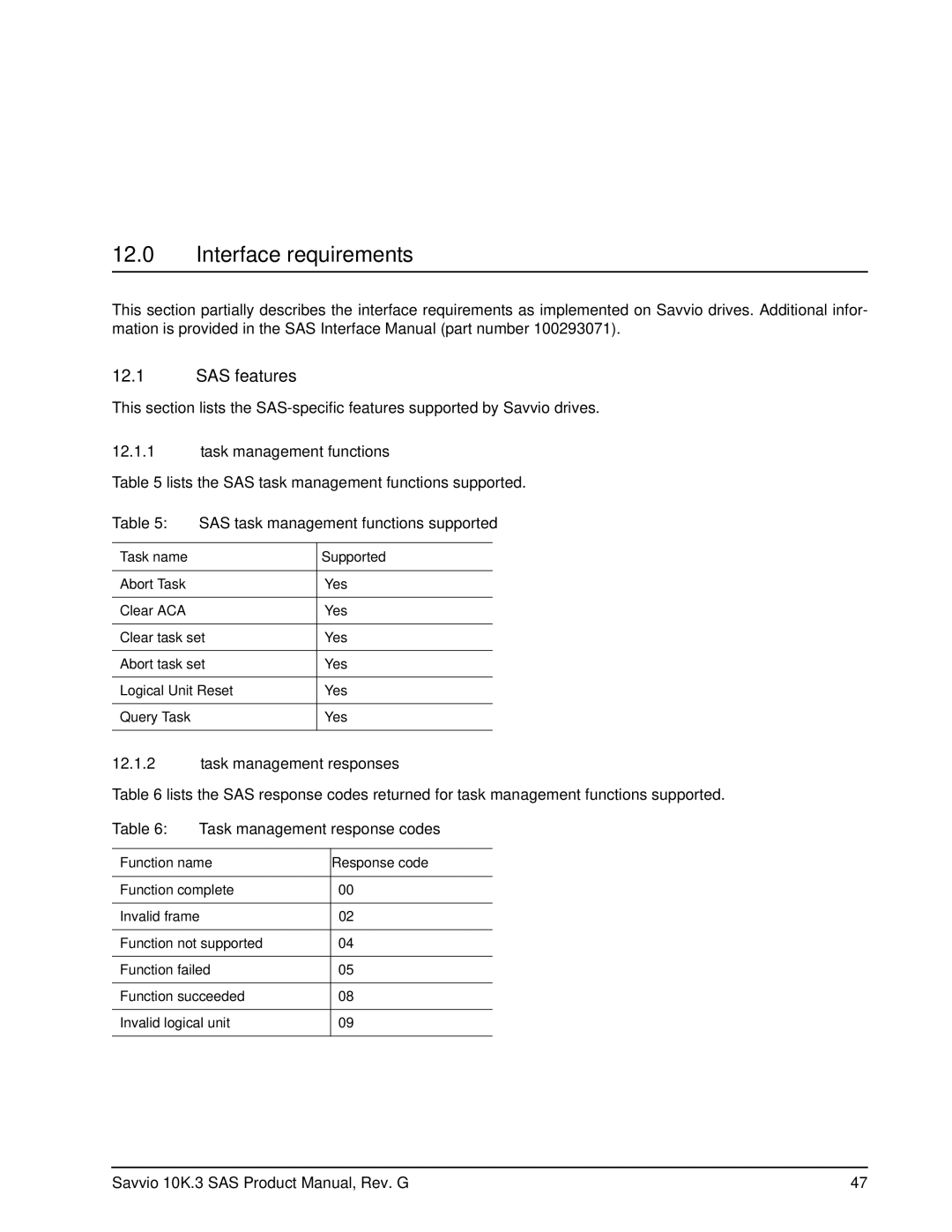 Seagate ST9300503SS, ST9300603SS, ST9300403SS, ST9146803SS, ST9146703SS, ST9146603SS manual Interface requirements, SAS features 