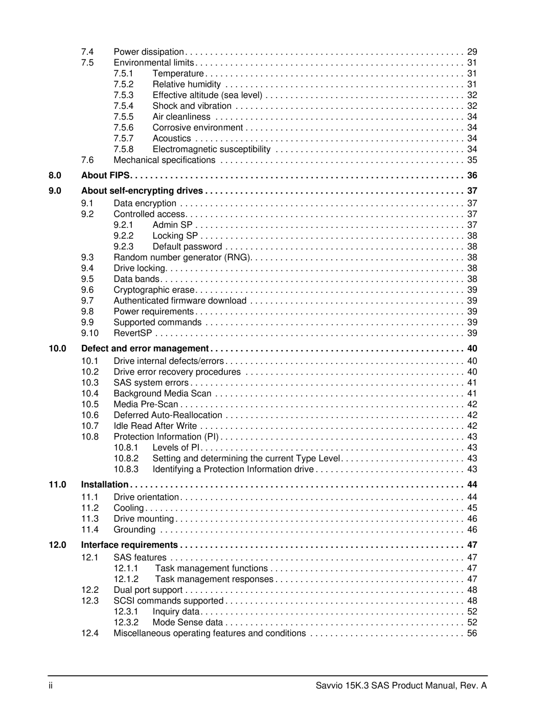 Seagate ST9146853SS, ST9300653SS manual About Fips About self-encrypting drives, Defect and error management, Installation 