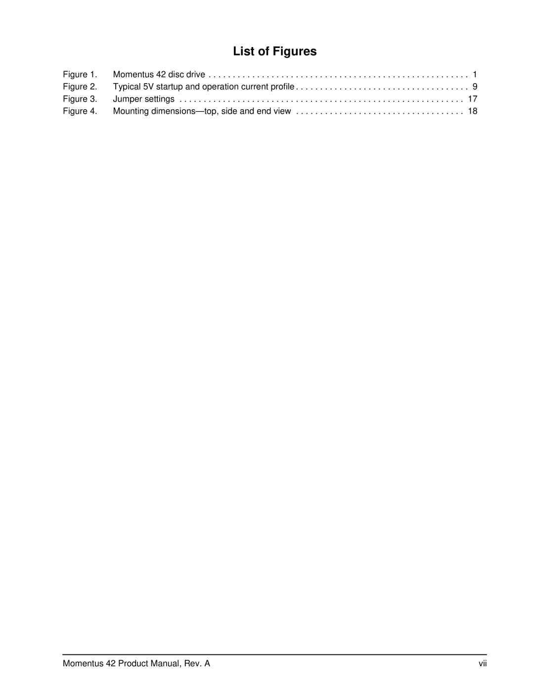 Seagate ST94019A, ST93015A, ST92014A manual List of Figures 