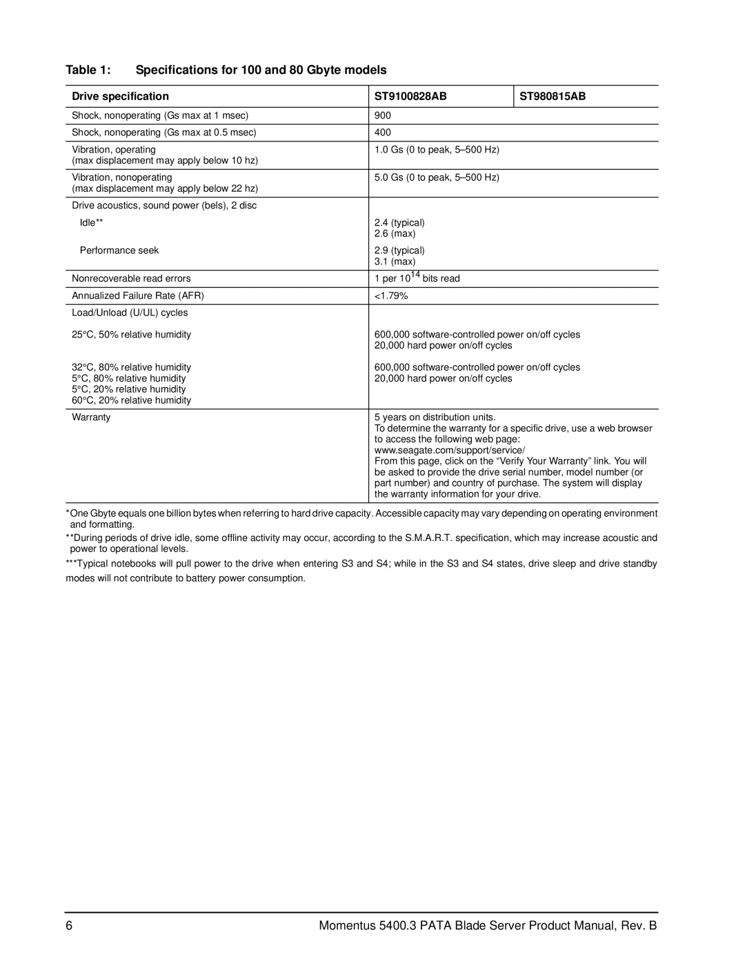 Seagate ST9402116AB, ST960815AB, ST980815AB, ST9120822AB, ST9160821AB, ST9100828AB manual To access the following web 