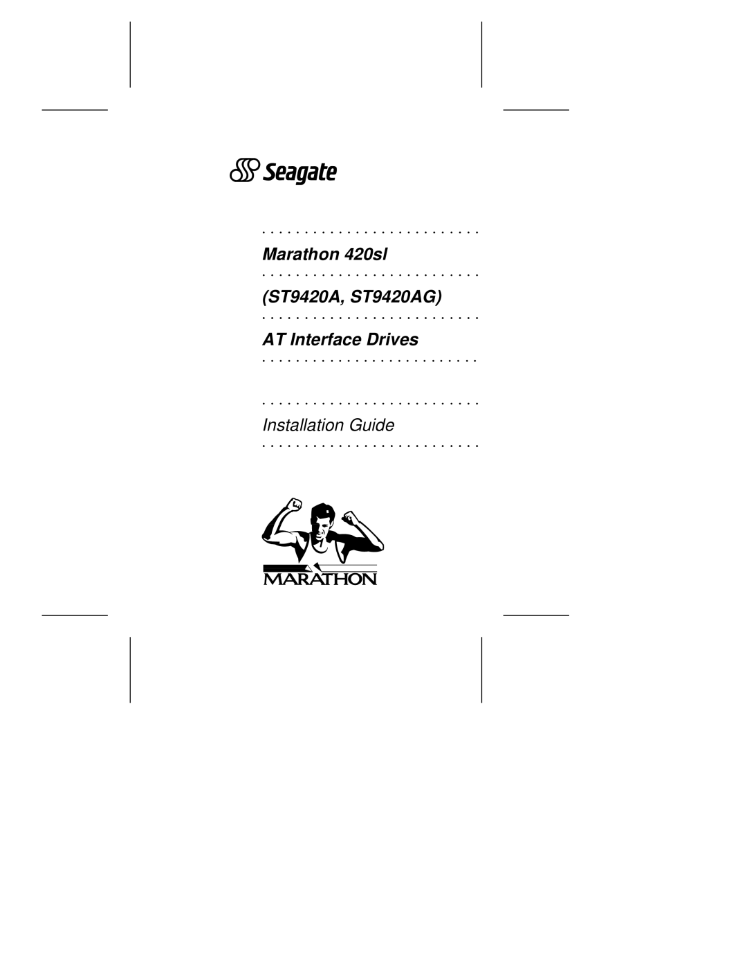 Seagate manual Marathon 420sl ST9420A, ST9420AG AT Interface Drives 