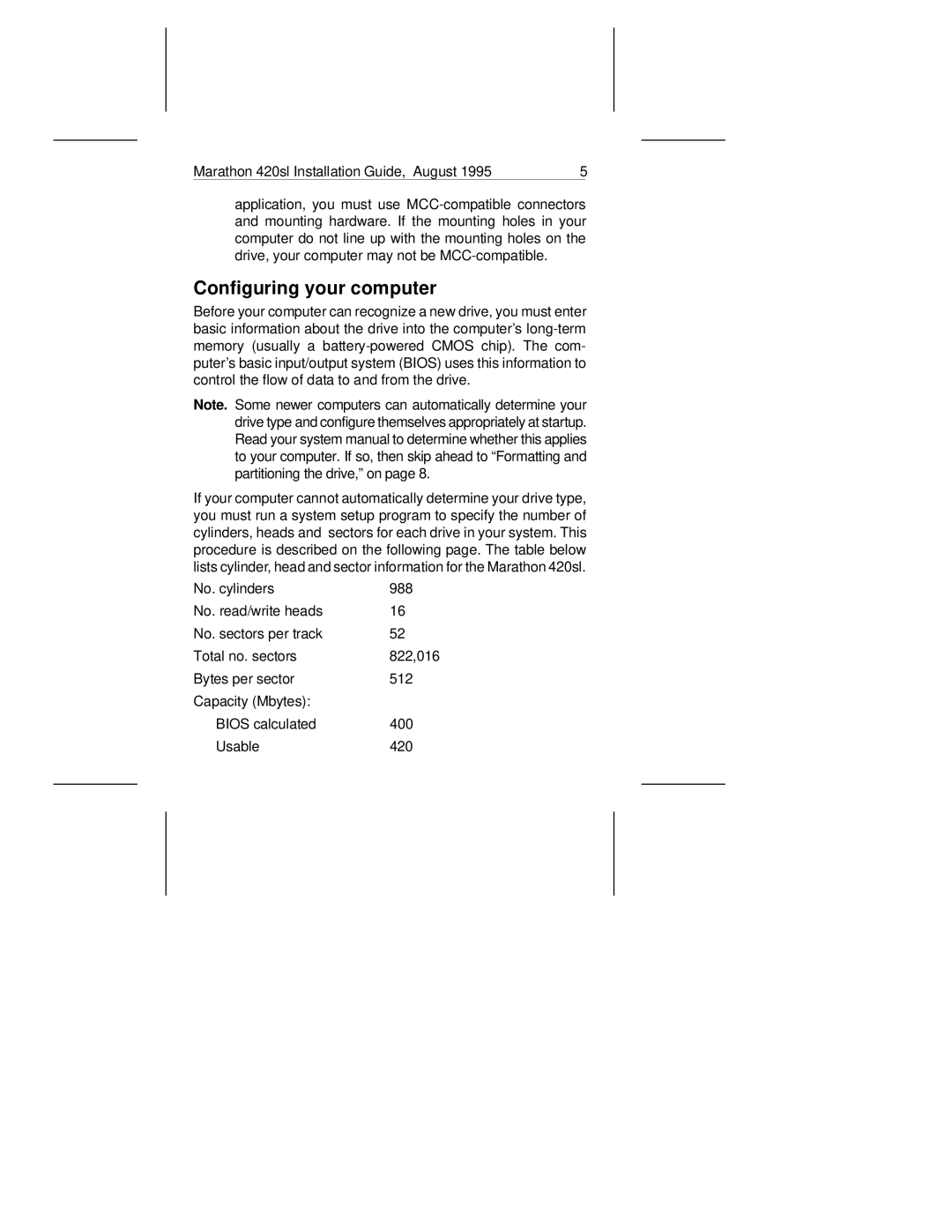 Seagate ST9420AG manual Configuring your computer 